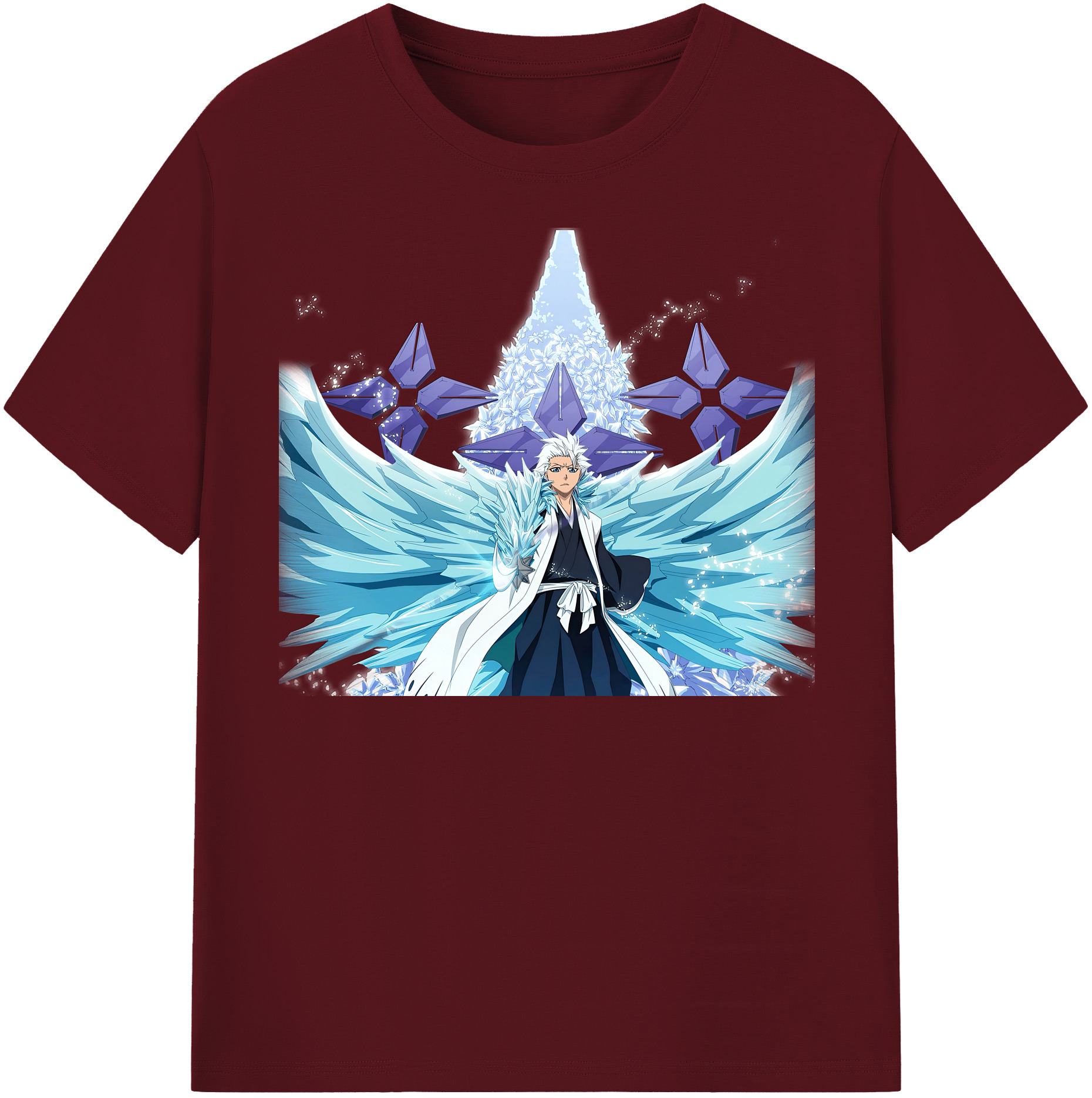 （画像用） ブリーチ 日番谷冬獅郎（ひつがや とうしろう） BLEACH Hitsugaya Toushirou 綿100％半袖Tシャツ（フロントプリント）